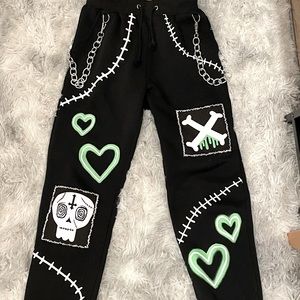 DollsKill x BrokenBrainz Sad Dayz Graphic Sweatpants
